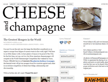 Tablet Screenshot of cheeseandchampagne.com